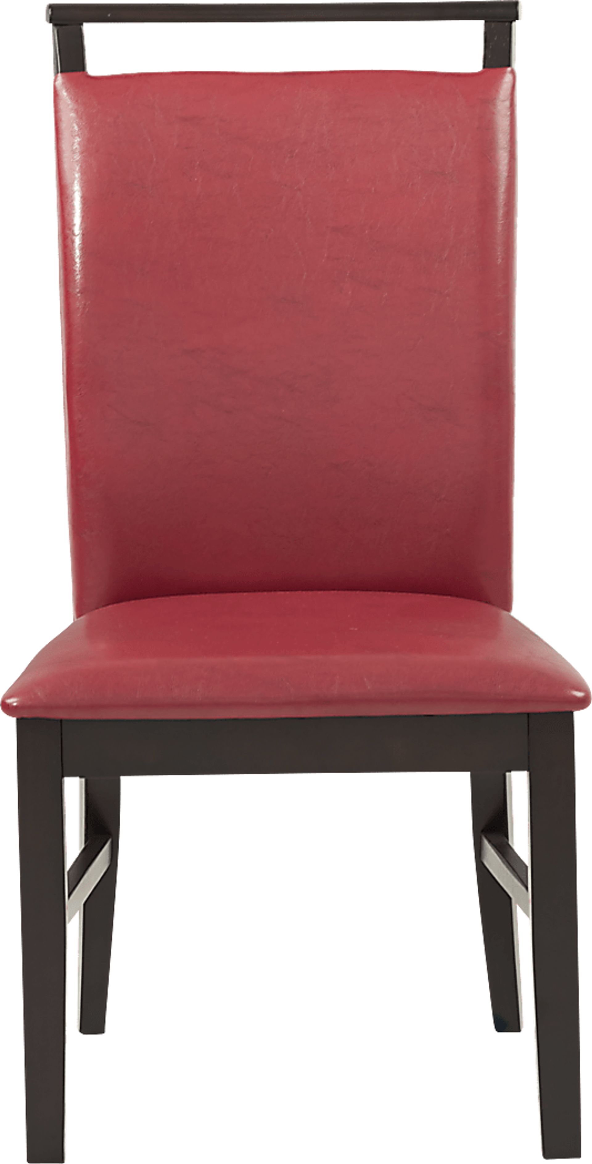 Ciara 5 Pc Espresso Dark Wood Red Dining Room Set With Side Chair