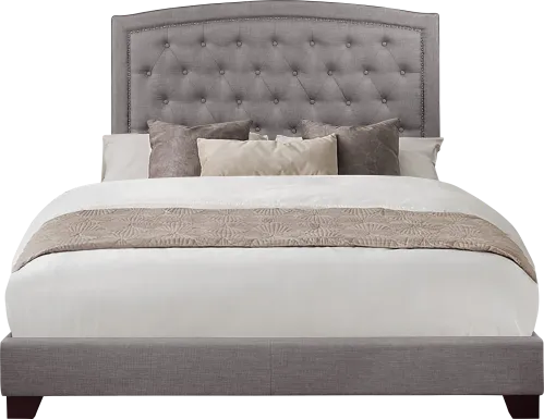 Juneberry Gray King Upholstered Bed